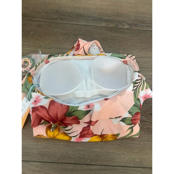 NWT Kona Sol Women Swimsuit Size M Full Coverage Removable Strap Tummy Control - Picture 3 of 11